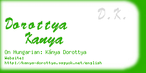 dorottya kanya business card